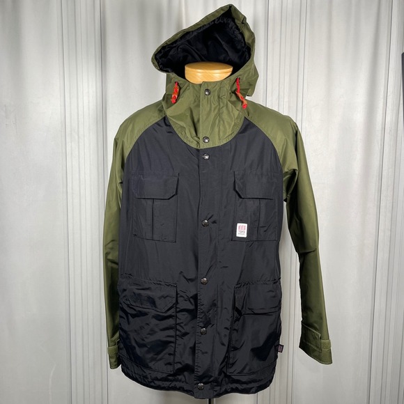 Topo Designs Mountain Jacket XL Made in USA Black Olive Nylon - Picture 7 of 16